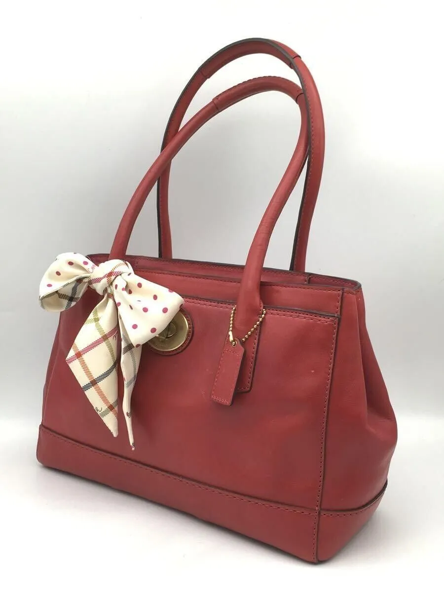12482 Used coach Coach Handbag Leather Red 12482 Used