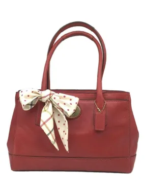 12482 Used coach Coach Handbag Leather Red 12482 Used