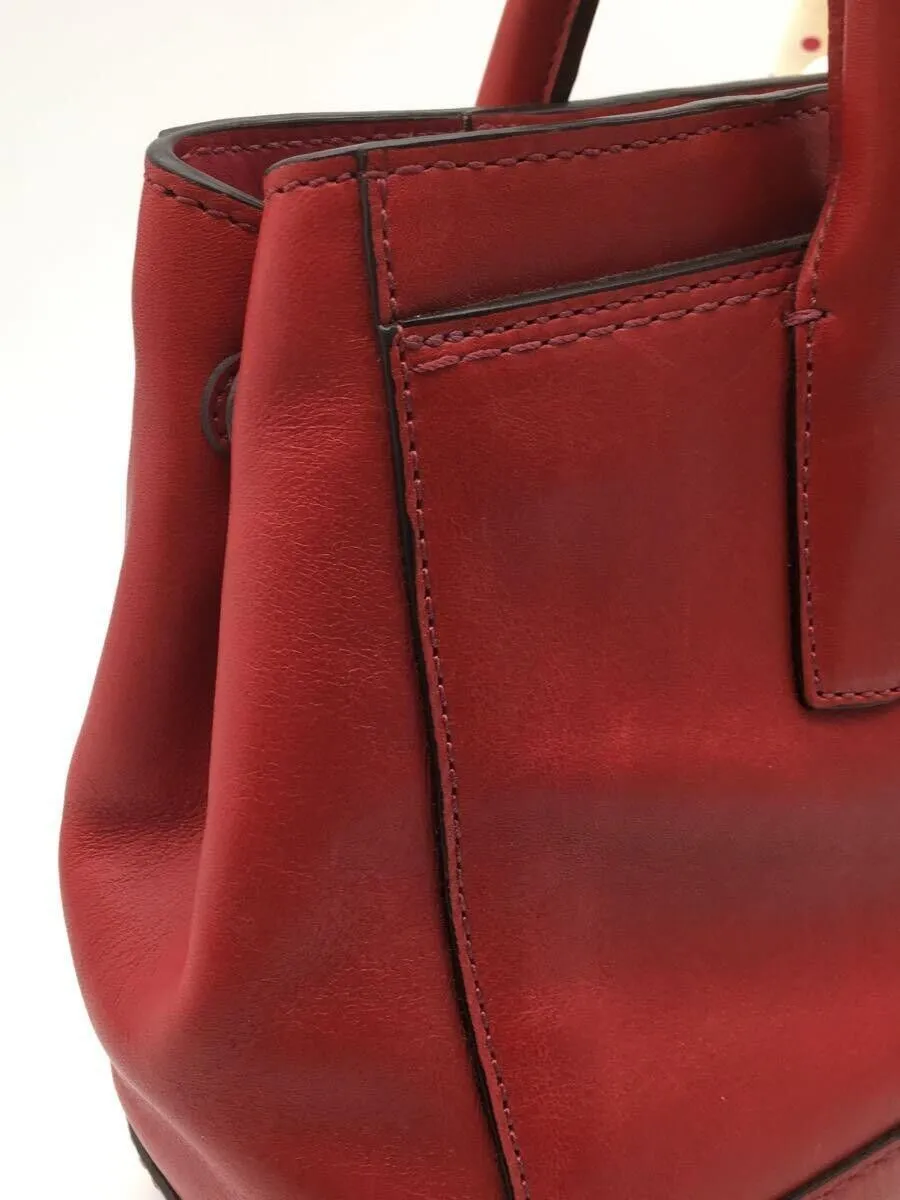 12482 Used coach Coach Handbag Leather Red 12482 Used