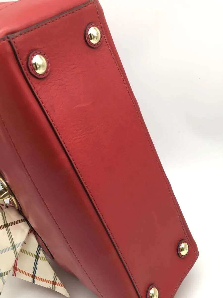 12482 Used coach Coach Handbag Leather Red 12482 Used