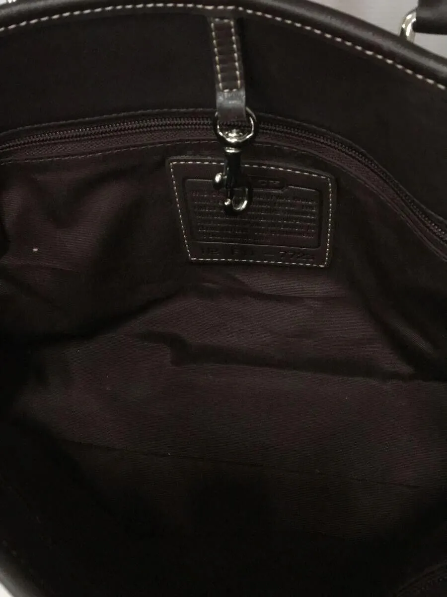 7723 Used COACH Handbag woolRED allover pattern 7723 Used