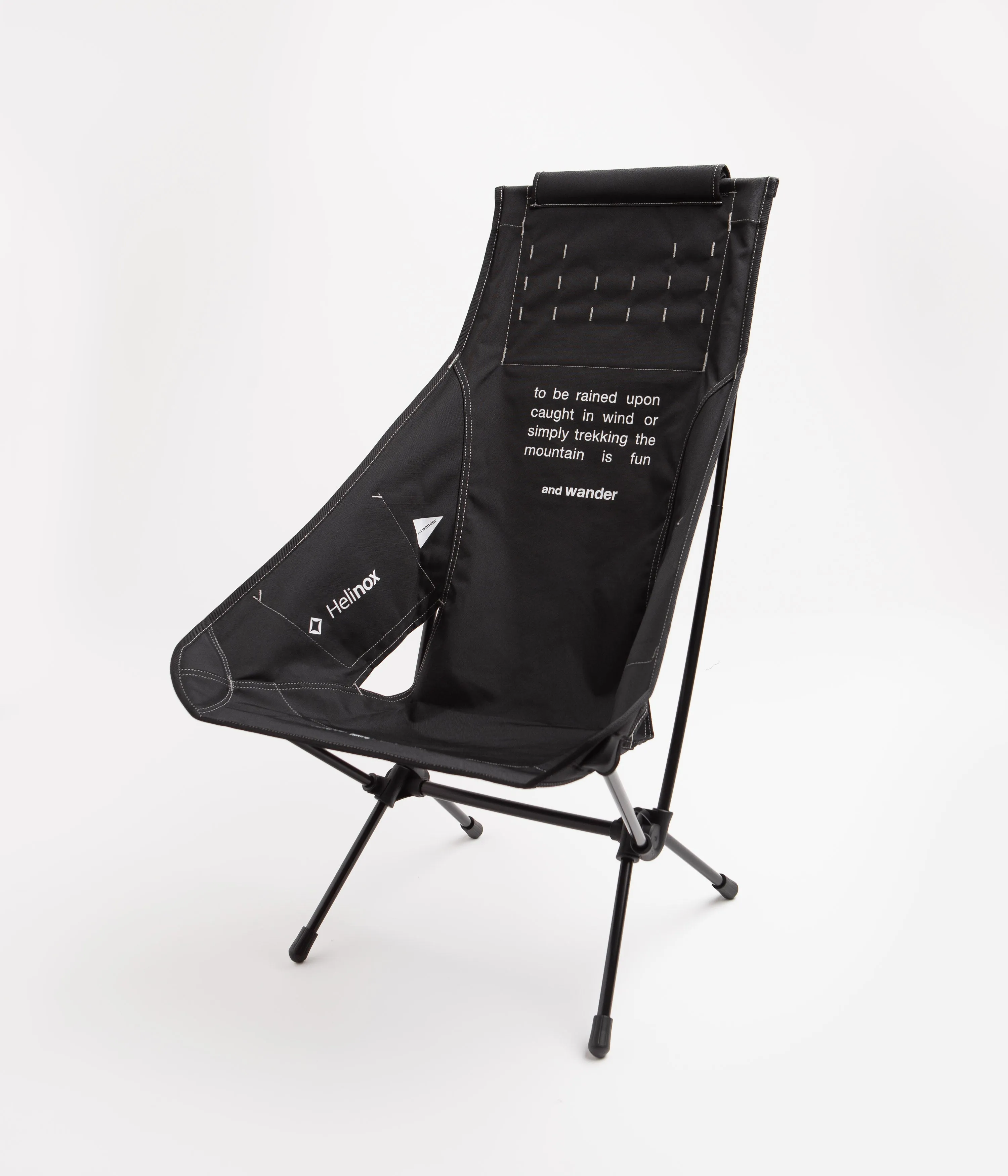 Helinox x and wander Collaboration - Folding Chair Two, Black - Lightweight, Portable Outdoor Chair