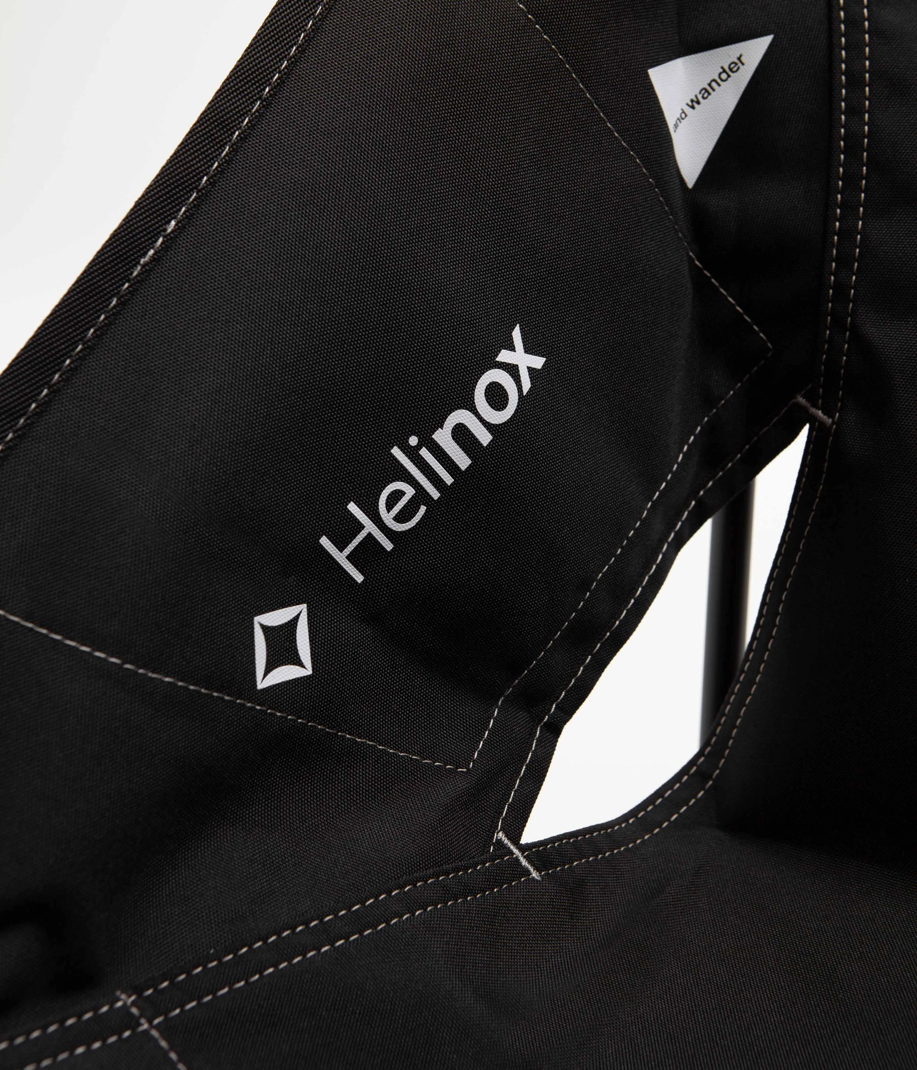 Helinox x and wander Collaboration - Folding Chair Two, Black - Lightweight, Portable Outdoor Chair