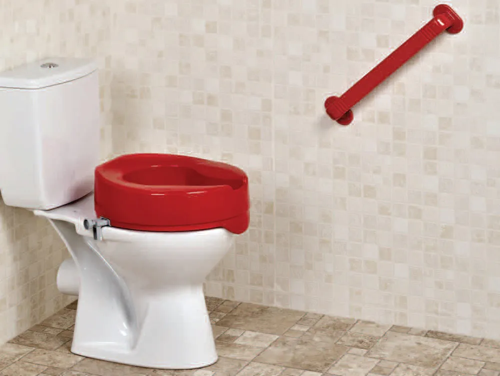 Ashby Red Raised Toilet Seat