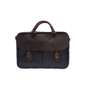 Barbour Wax Leather Briefcase Navy | Buy Barbour Wax Leather Briefcase Navy here | Outnorth
