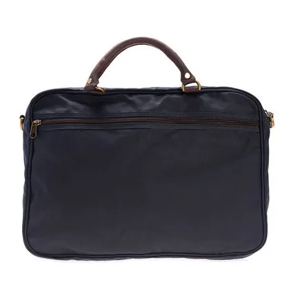 Barbour Wax Leather Briefcase Navy | Buy Barbour Wax Leather Briefcase Navy here | Outnorth