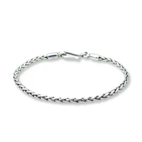 Braided Silver Chain Bracelet