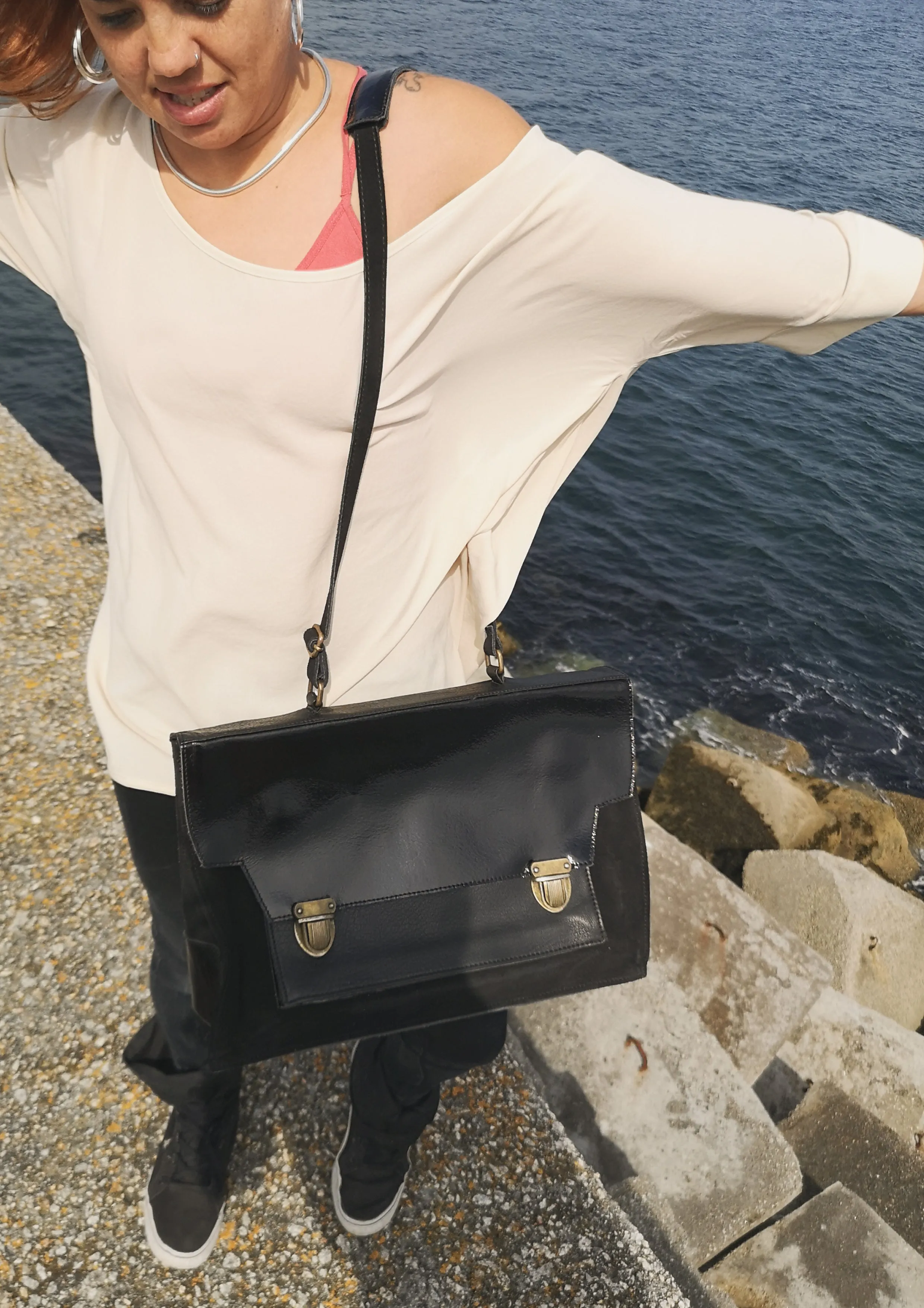 BRIEFCASE - LEATHER black