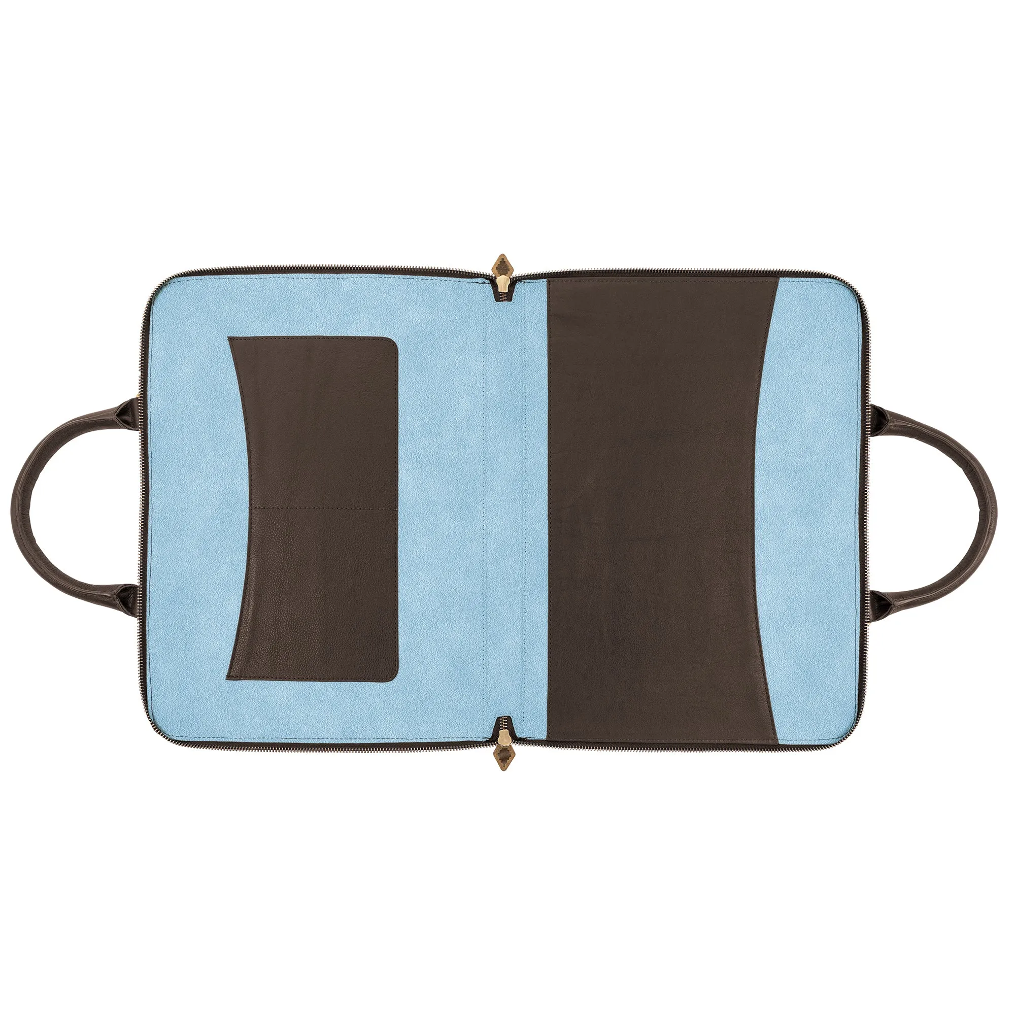 'Clara' Briefcase - Brown Leather