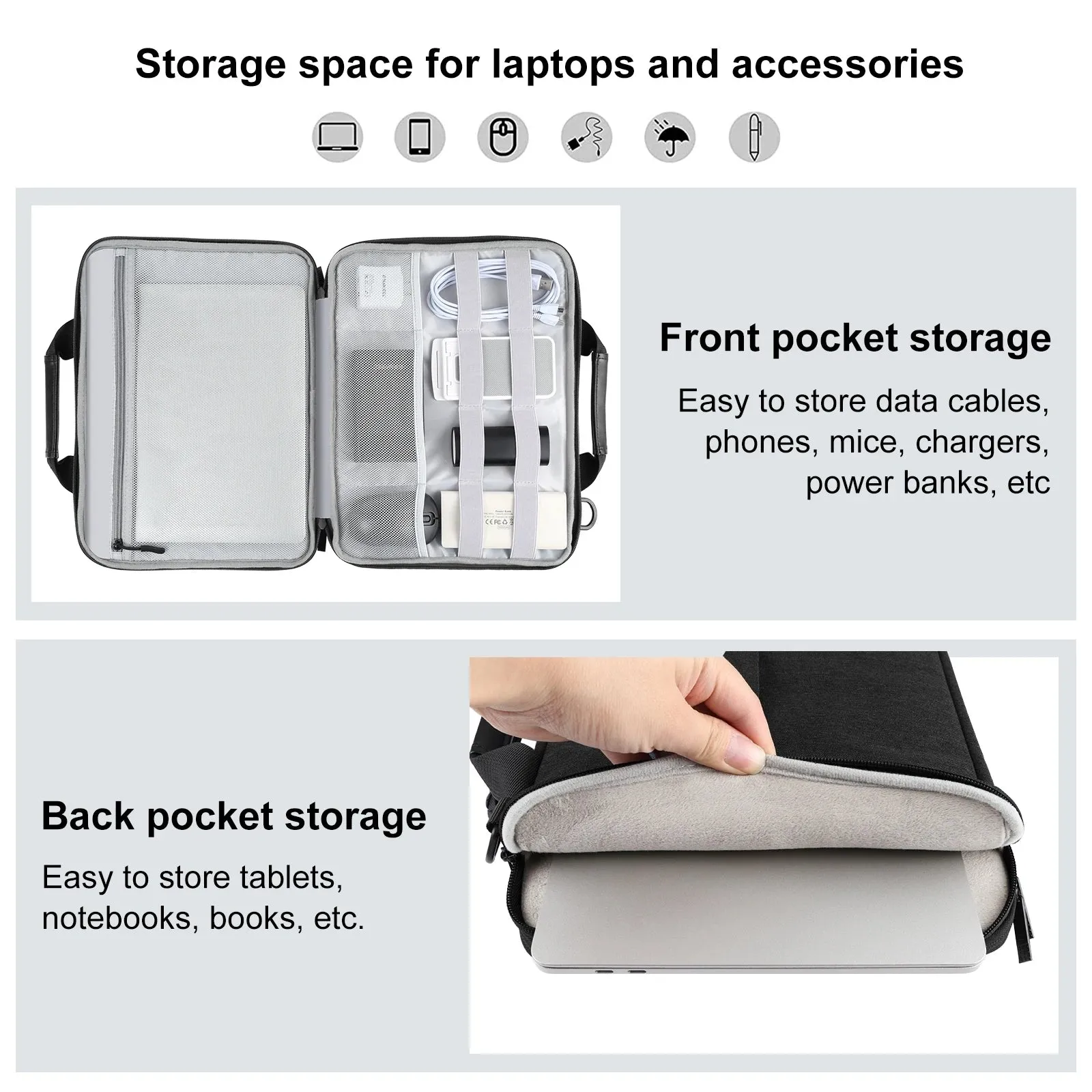 Crossbody Briefcase for 13.0-16.0 inch Laptops