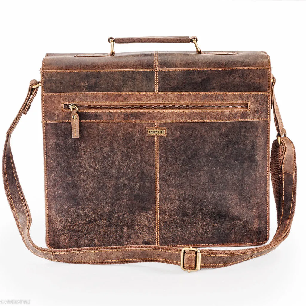 Distressed Venator Leather Collection, Men,Half Flap Messenger / Laptop bag UM40