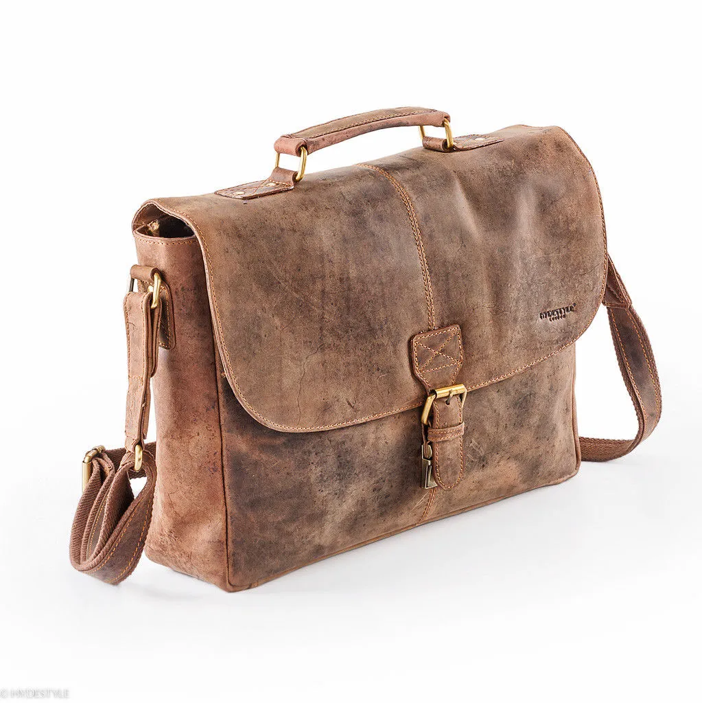 Distressed Venator Leather Collection, Men,Half Flap Messenger / Laptop bag UM40