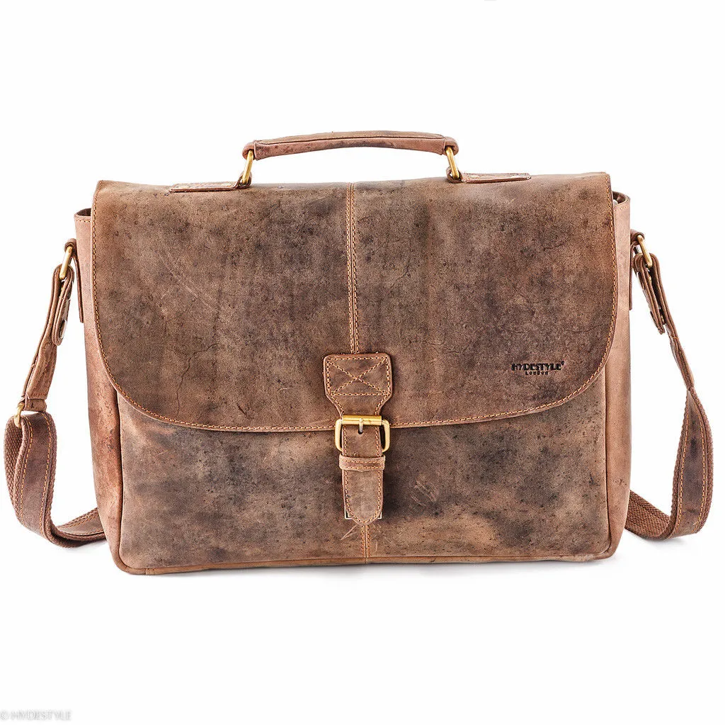 Distressed Venator Leather Collection, Men,Half Flap Messenger / Laptop bag UM40