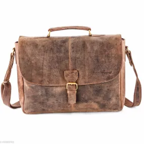 Distressed Venator Leather Collection, Men,Half Flap Messenger / Laptop bag UM40