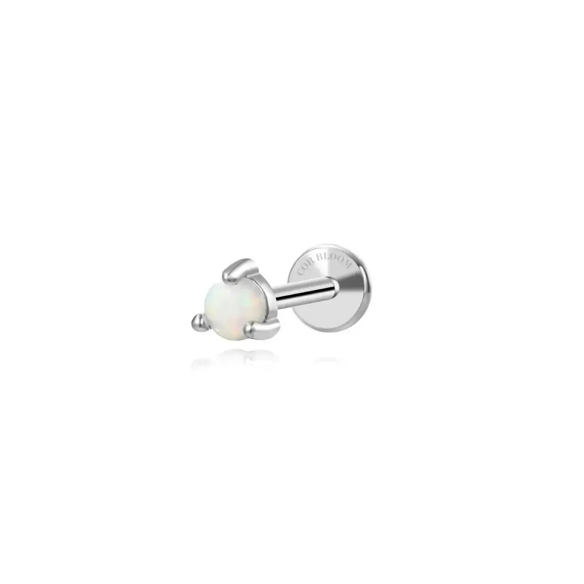 Freya Round Opal Labret Piercing Stud