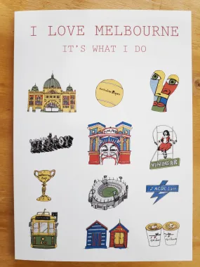 Greeting Card - I love Melbourne