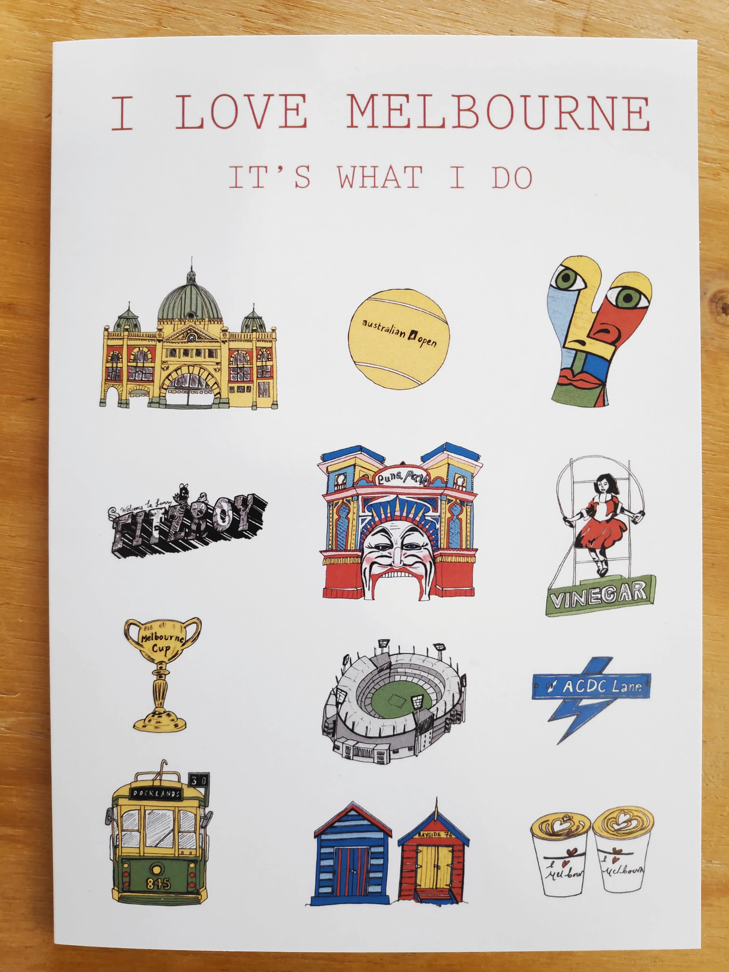 Greeting Card - I love Melbourne