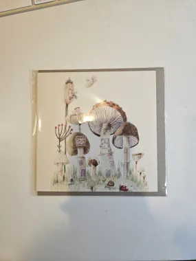 Greeting Card - Mushroom Houses