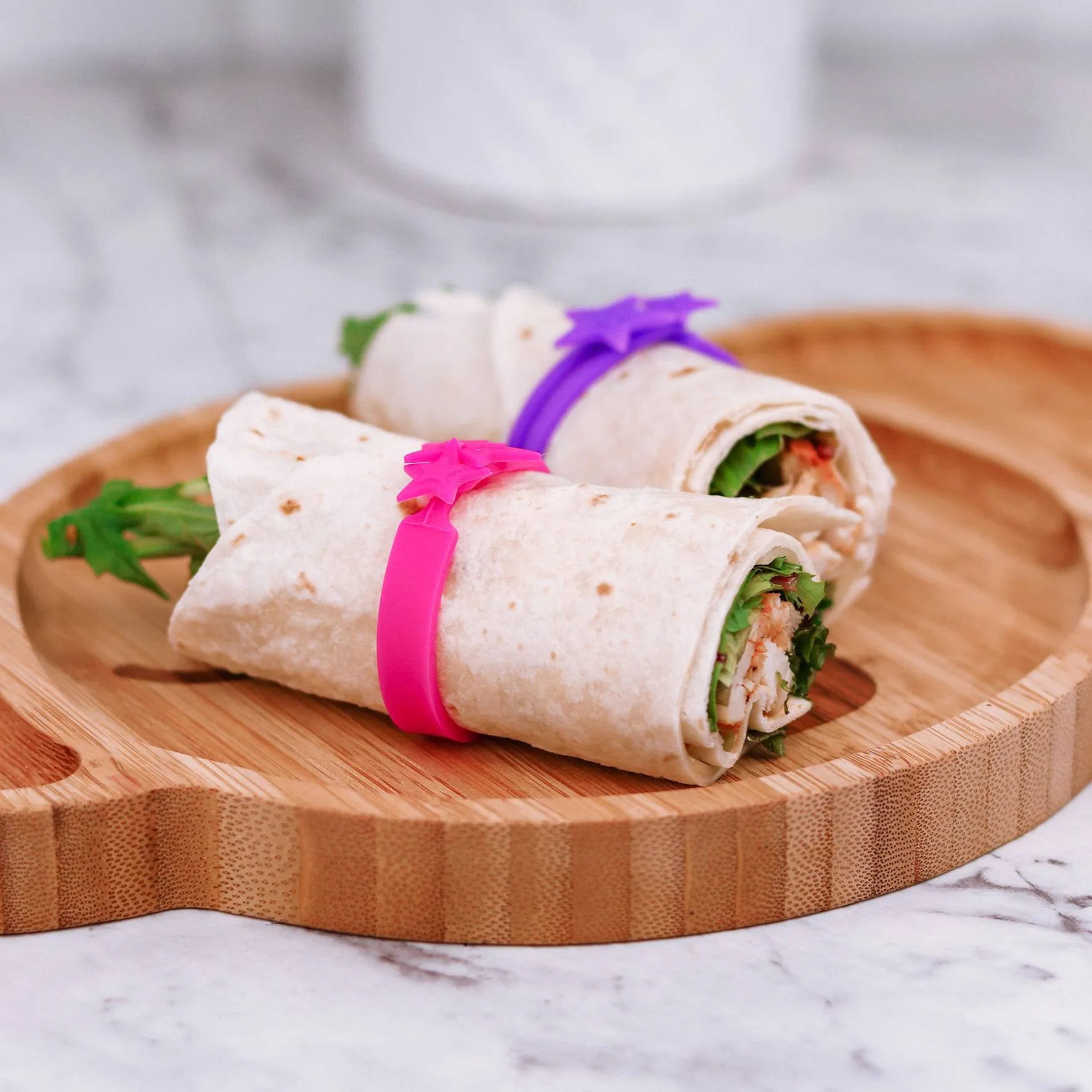 Lunch Punch Silicone Wrap Bands (Set of 5) PINK