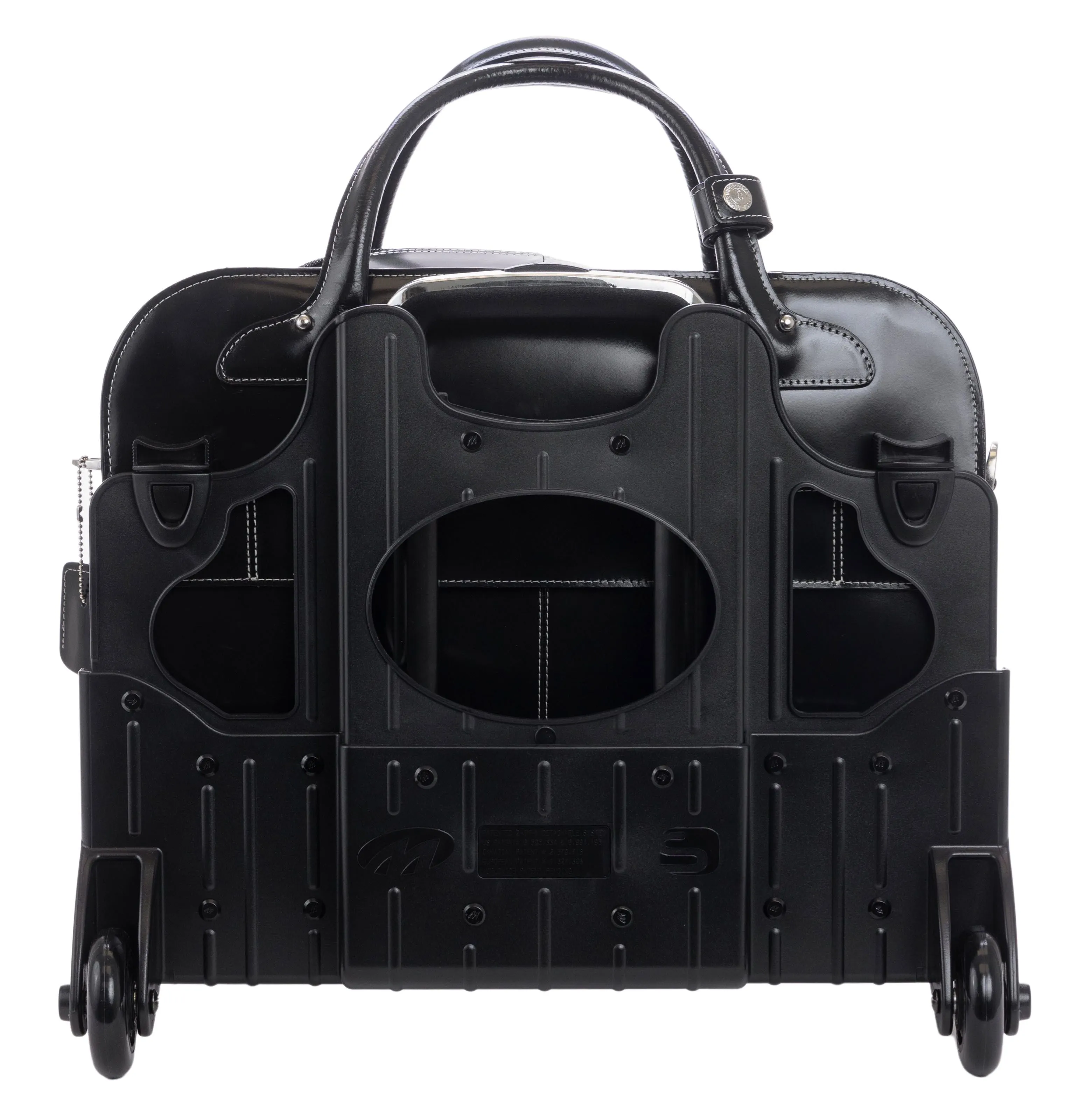 McKlein LAKEWOOD 15" Leather Fly-Through Checkpoint-Friendly Patented Detachable -Wheeled Ladies' Laptop Briefcase