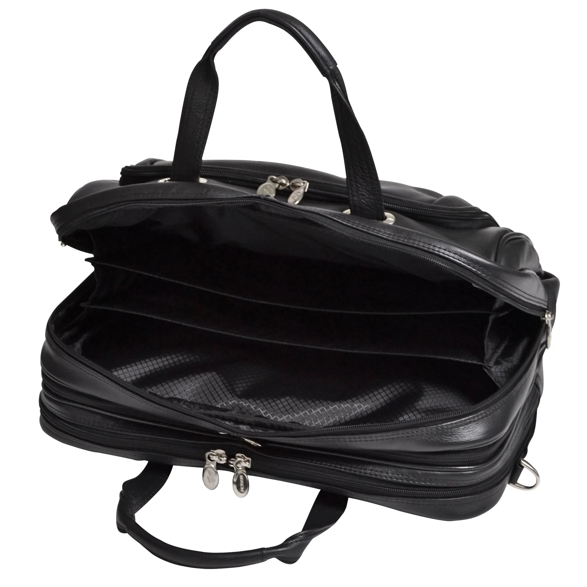 McKlein WEST LOOP 17" Leather Expandable Double Compartment Briefcase