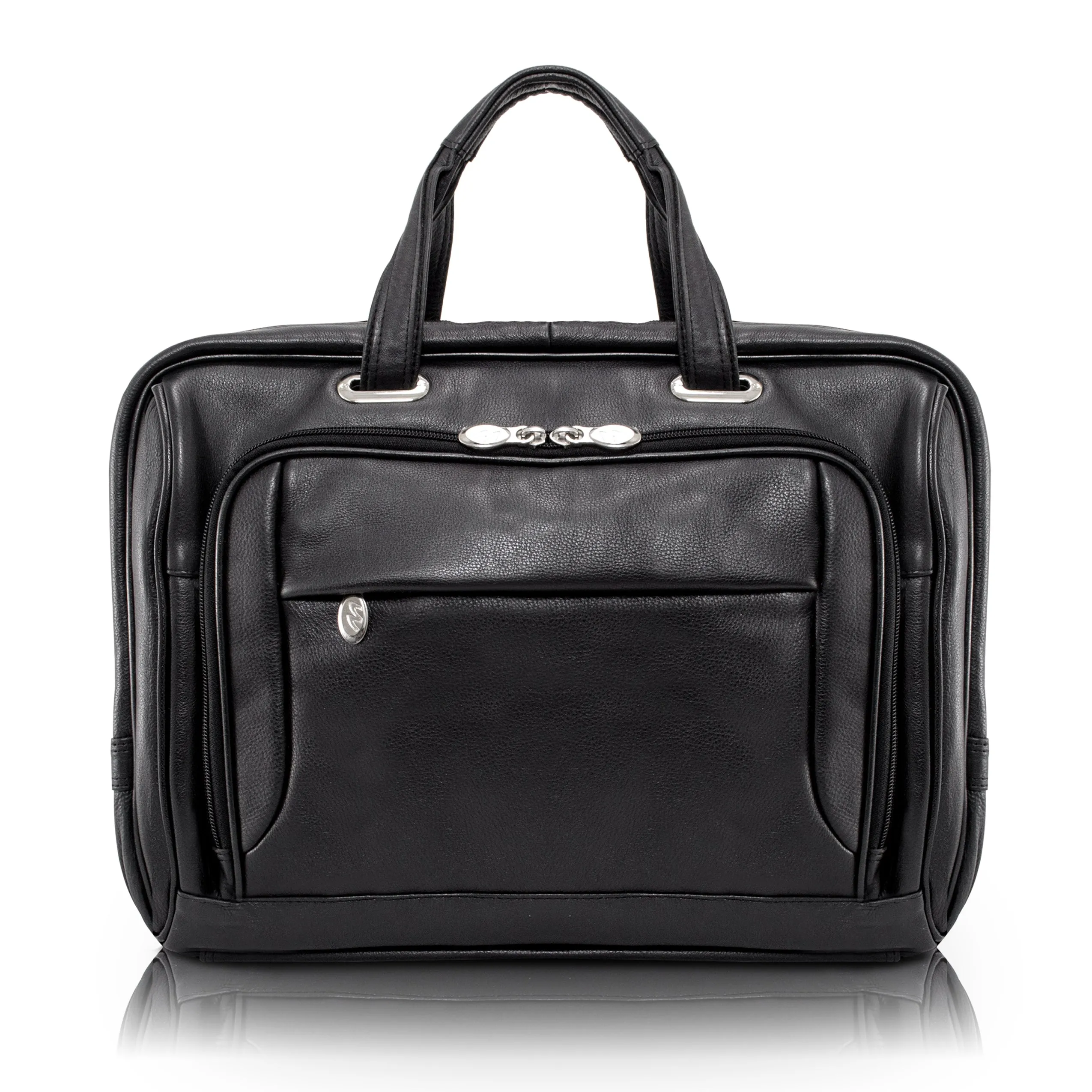 McKlein WEST LOOP 17" Leather Expandable Double Compartment Briefcase
