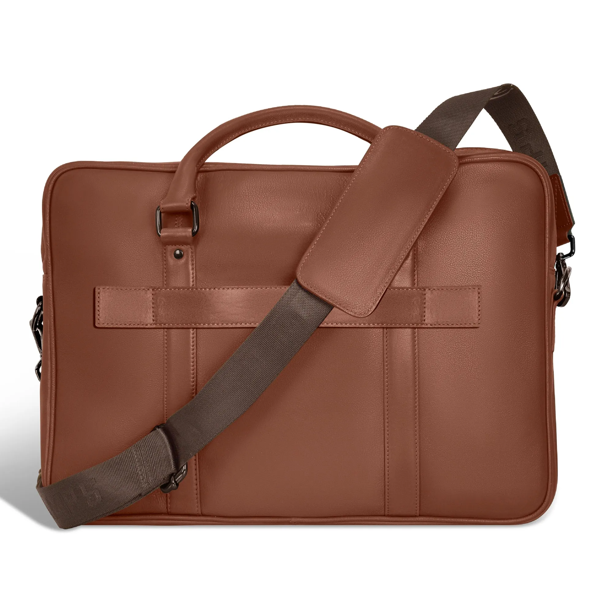 Onyx / Leather Slim Briefcase