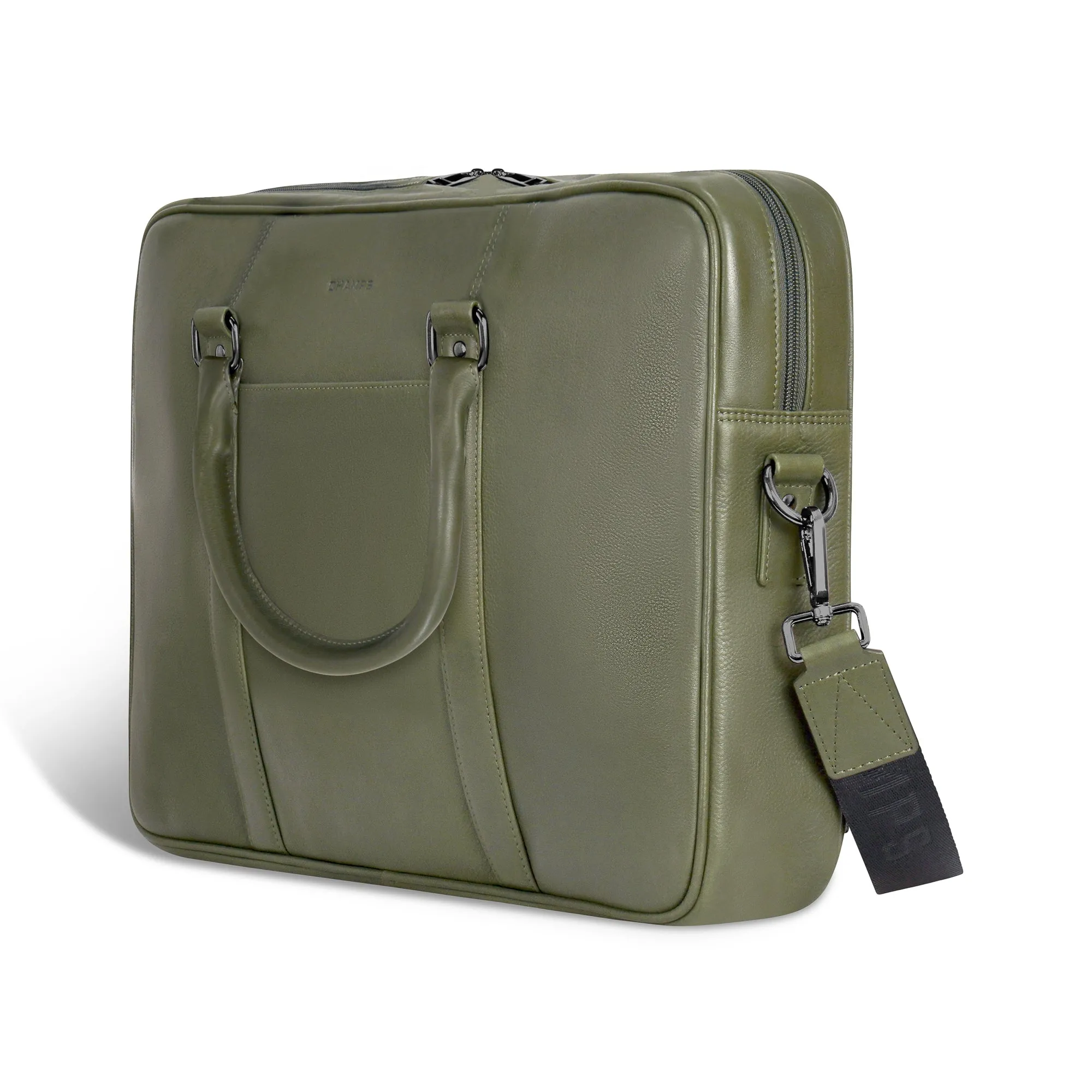 Onyx / Leather Slim Briefcase