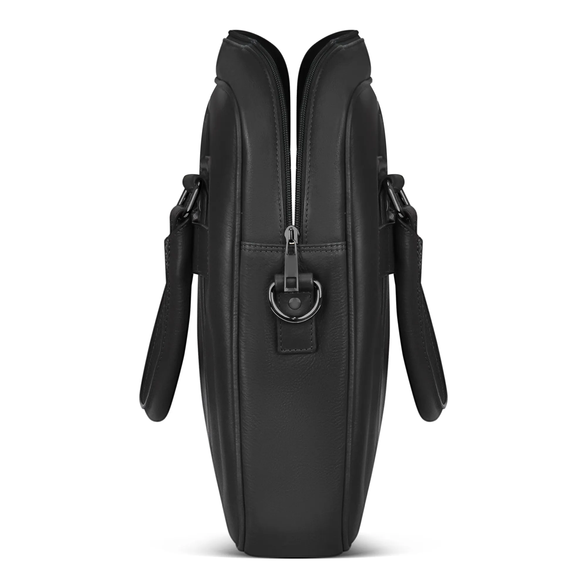 Onyx / Leather Slim Briefcase