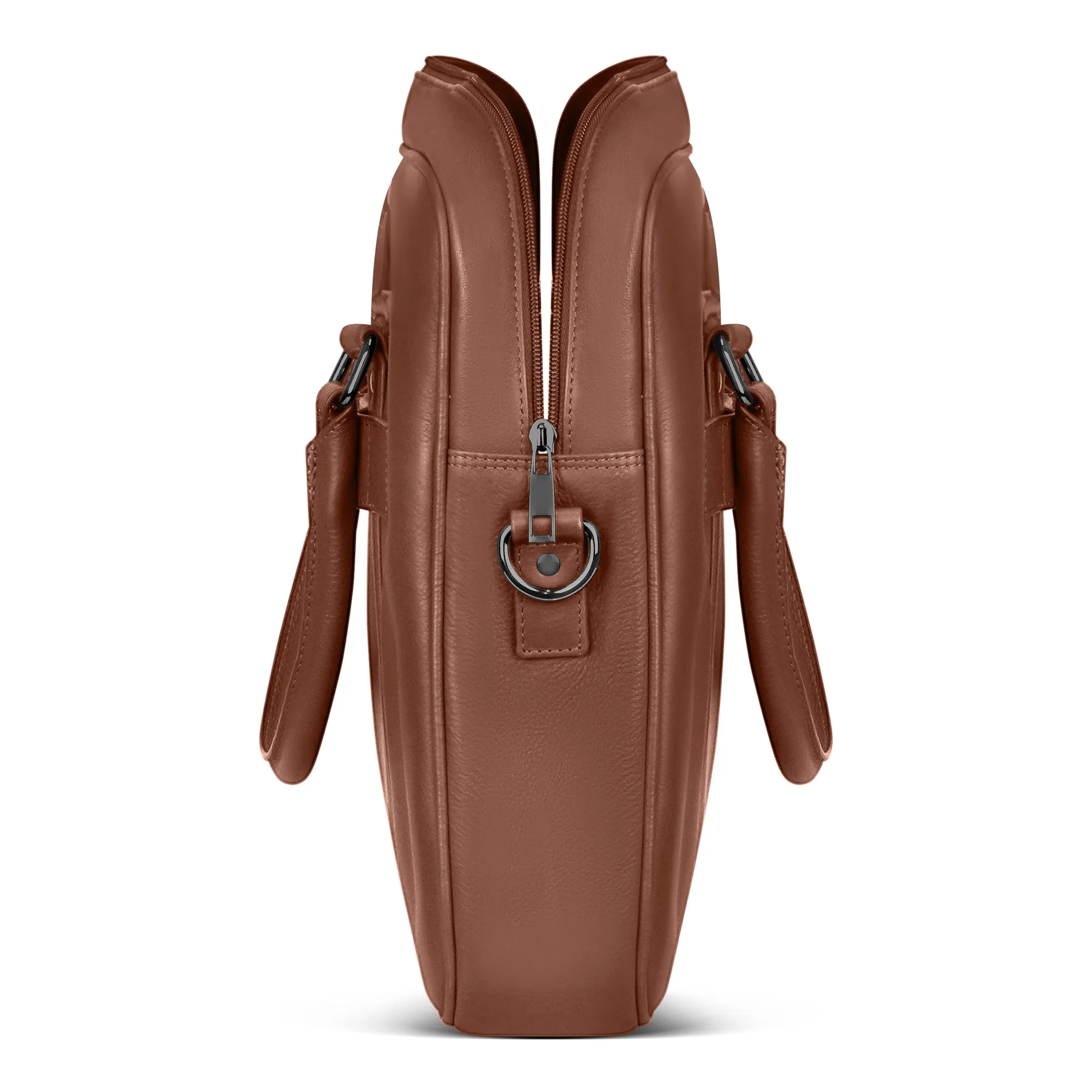 Onyx / Leather Slim Briefcase