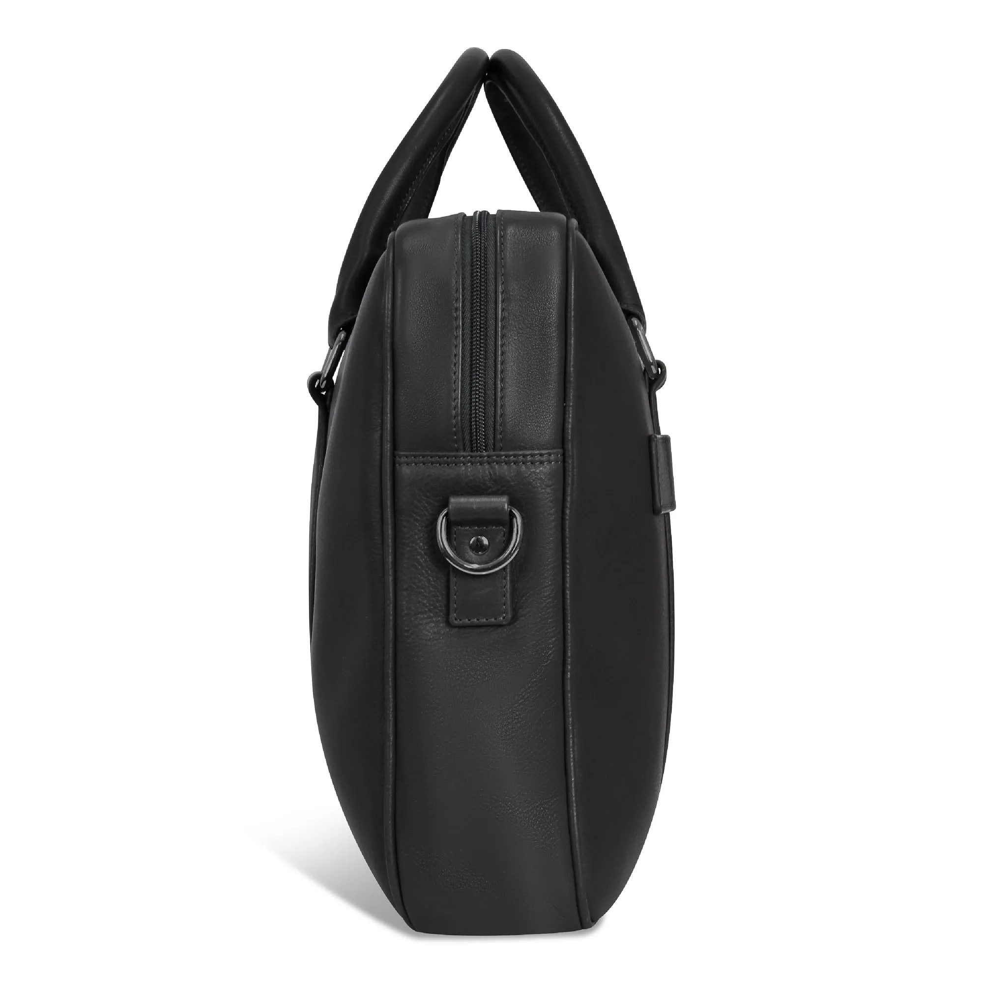 Onyx / Leather Slim Briefcase