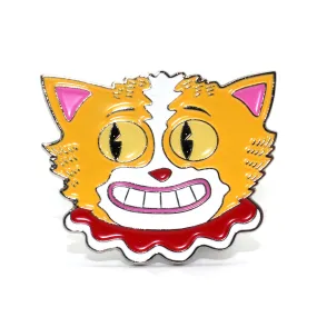 Smiling Cat Enamel Art Pin