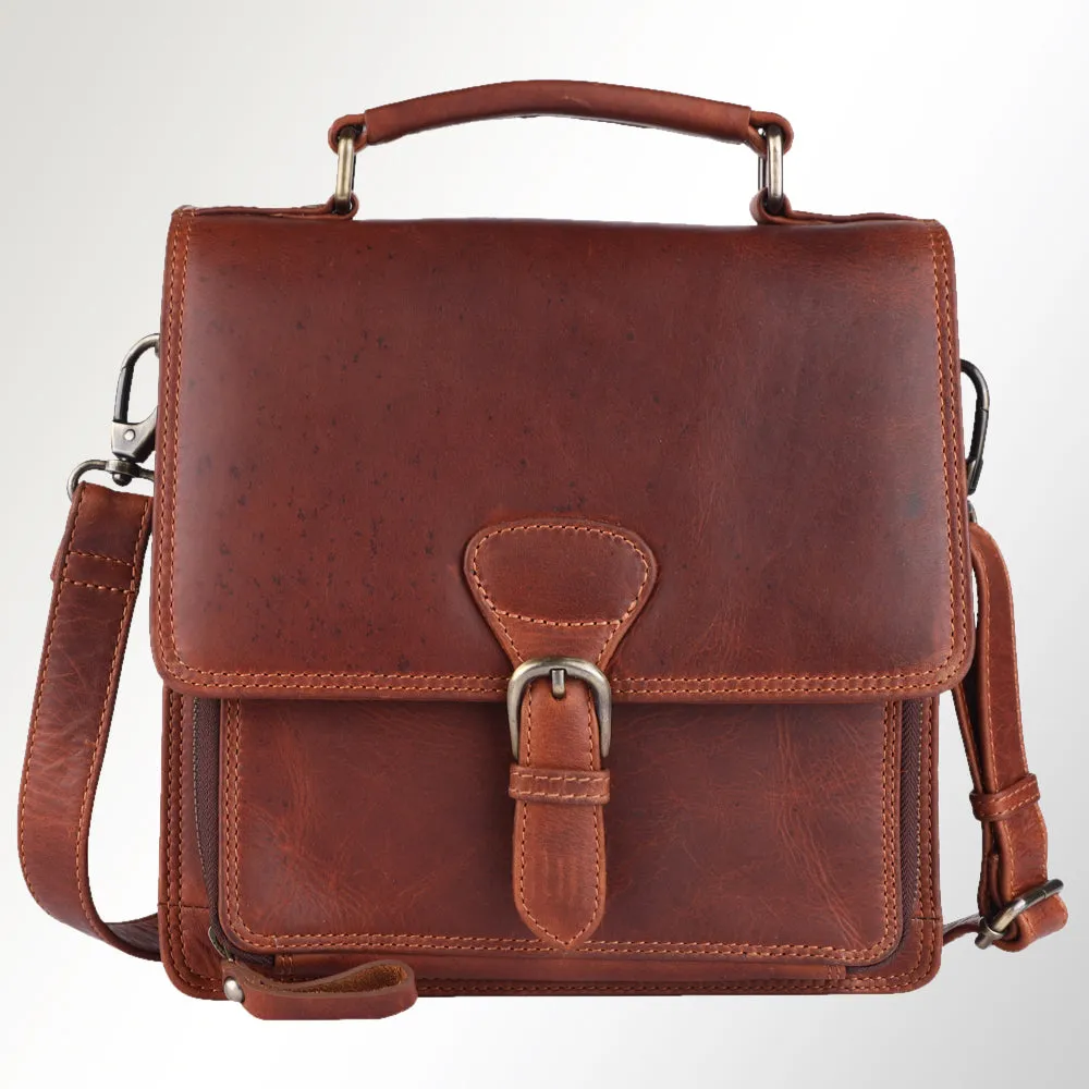 Spaghetti Western Swc426Dkbrn Briefcase Vintage Handmade Drum Dyed Genuine European Cowhide Leather Women Bag Western Handbag Purse