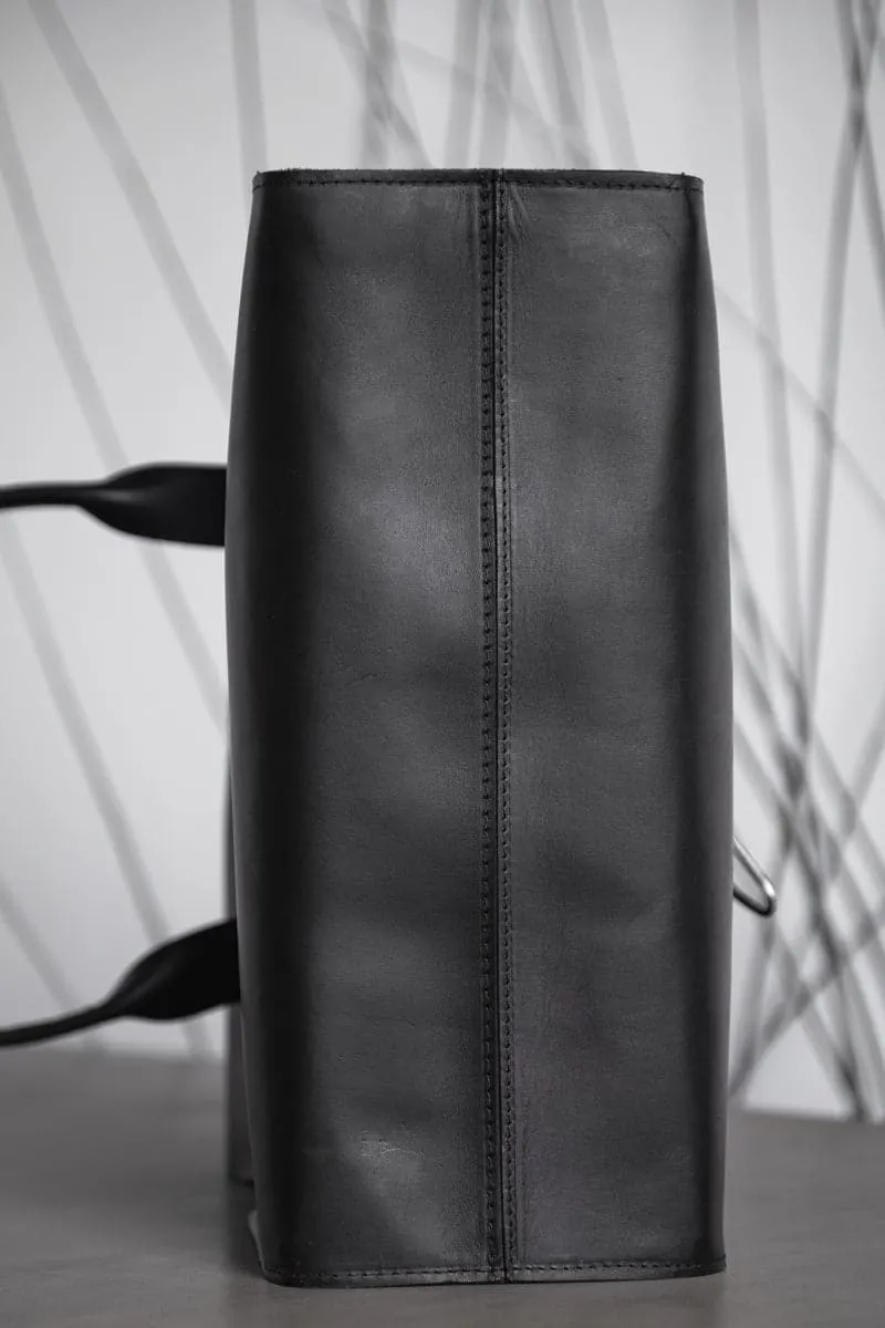 Tagliovivo | Doctor Bag L | Edle und klassische Ledertasche in schwarz