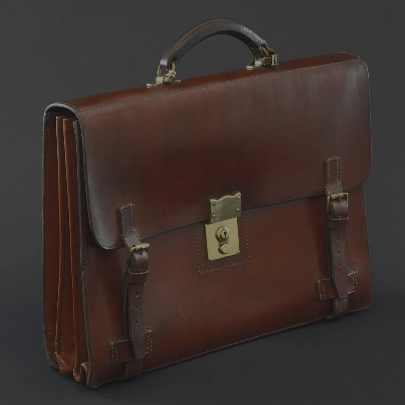 Tanner Krolle Leather 'Flap-over' Briefcase