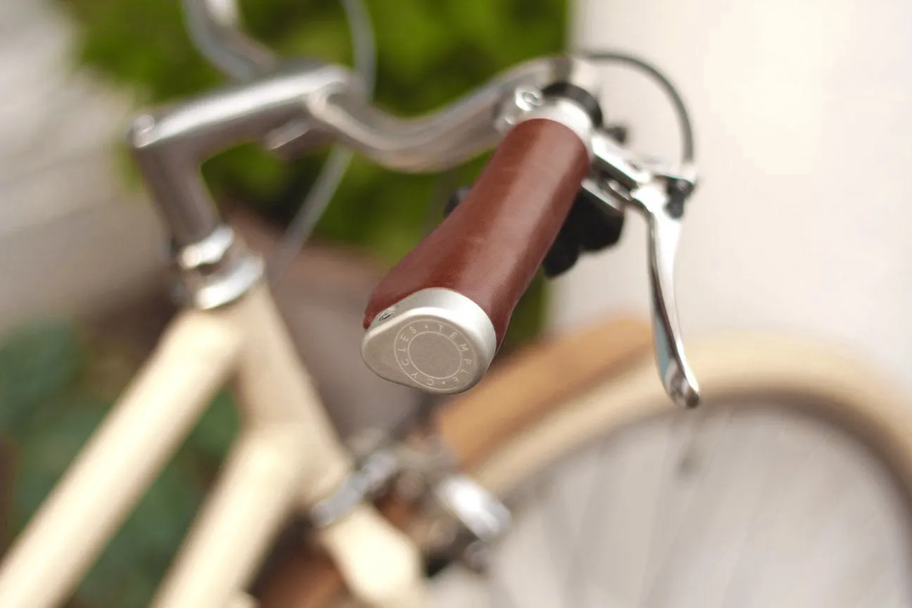 Temple Ergonomic Leather Grips - Dark Brown