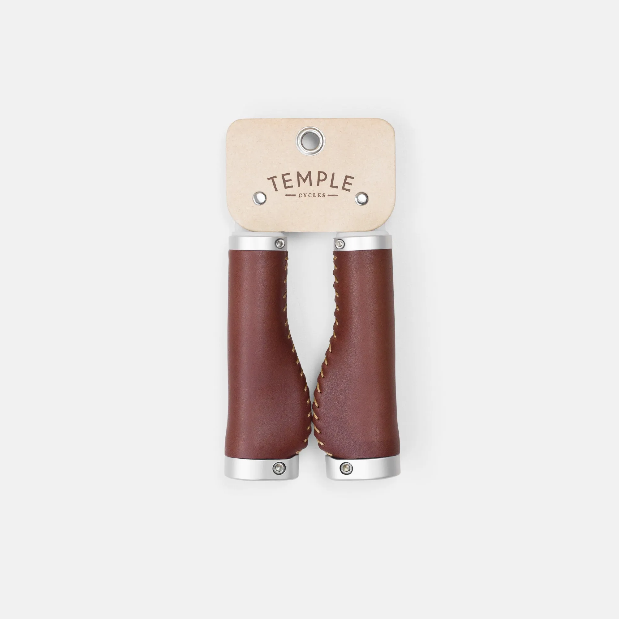 Temple Ergonomic Leather Grips - Dark Brown
