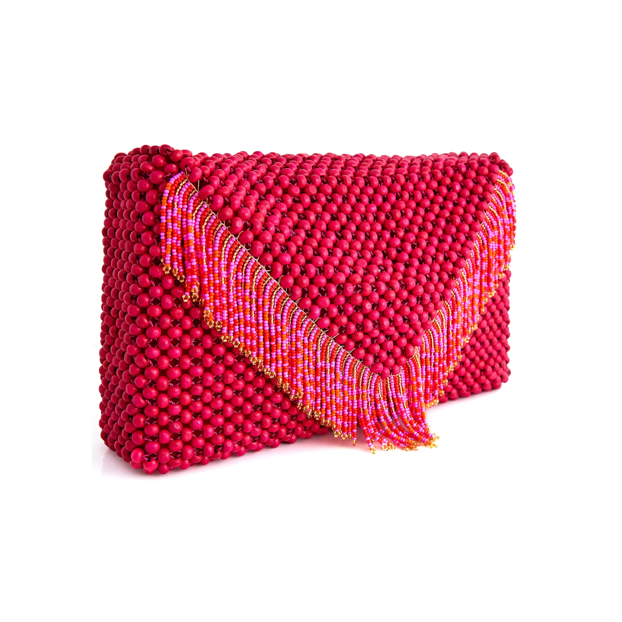 Waterfall Clutch Fuchsia